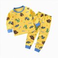 thumbnail image 4 of TOWED22 Kids Clothes for Boys Girls 2 Piece Toddler Clothes Cotton Outfit Fall Winter Sleepwear Set 3 6 9 12 18 24 Months 2 3 4 5 6 7 8 9 Years(Light Yellow,2-3 Y), 4 of 4