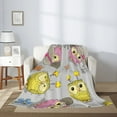 thumbnail image 2 of Disketp Cartoon Owls Cozy Flannel Fleece Throw Blanket: Has a velvety texture for All Seasons - Perfect for Women, Men, & Kids"60"x50", 2 of 6