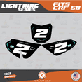 thumbnail image 4 of Kalair GFX Graphics Kit for Honda CRF50 (2013+) Lightning Series, 4 of 5