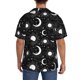 thumbnail image 3 of Balery Crescent and Stars Camisa Casual de Manga Corta con Botones para Hombre, Texturizada, Estilo Cubano, para Playa, Verano-4X-Large, 3 of 5