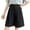 Z80-Black, variant on CHENge Women's Basic Pocket Shorts Cotton Fabric Drawstring Waist 7" Inseam Simple Casual Lounge Everyday Shorts