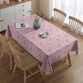 thumbnail image 2 of Pink Cartoon Unicorn Star Pattern Rectangle Tablecloth 60"x84",Waterproof Polyester Rectangle Table Cloth, Wipeable Spillproof Polyester Tablecloth for Dining, Camping, Indoor and Outdoor, 2 of 5