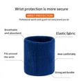 thumbnail image 5 of 1 Pairs Wrist Sweatband Sports Wristband Sweatband Wrist Sweat Band/Brace Elastic Wristband for Men Women Tennis White, 5 of 8