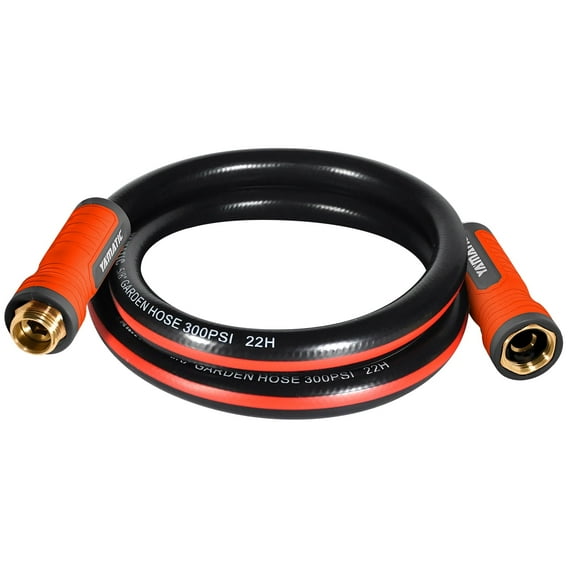 YAMATIC 3ft Garden Hose, 5/8" Leader, Brass Fittings, Leak Proof for Reel, Gardening, Car Wash