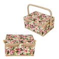 thumbnail image 3 of Craft Sewing Tool Needle Thread Basket Fabric Household Storage Box (Rose), 3 of 5