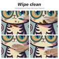 thumbnail image 4 of PIKWEEK Cute Cat Butterfly, Elastic Fitted Edged Round Tablecloth Fade Resistant Anti-Shrink Table Cloth Washable Table Cover for Indoor or Outdoor and Anywhere You Wanna use it White, 4 of 7