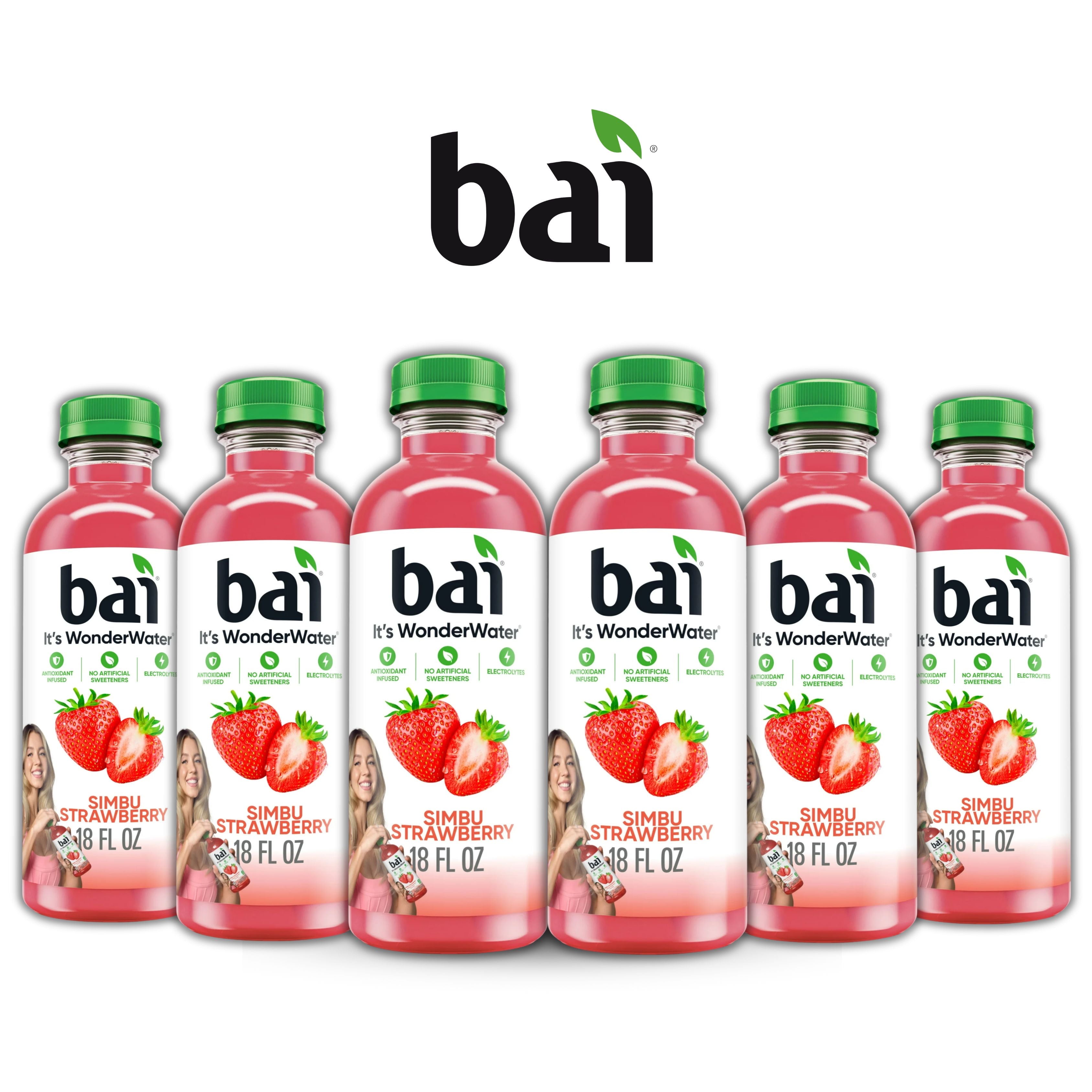 CRDB70%マウイワウイ Bai Kupang Strawberry Kiwi Flavored Water, 18 fl oz (6 Pack