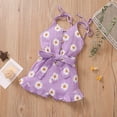 thumbnail image 3 of FRSASU Kids Jumpsuit Clearance,Summer Baby Girls Clothes Infant Belt Little Daisy Print Refresh Sling Jumpsuit, 3 of 9