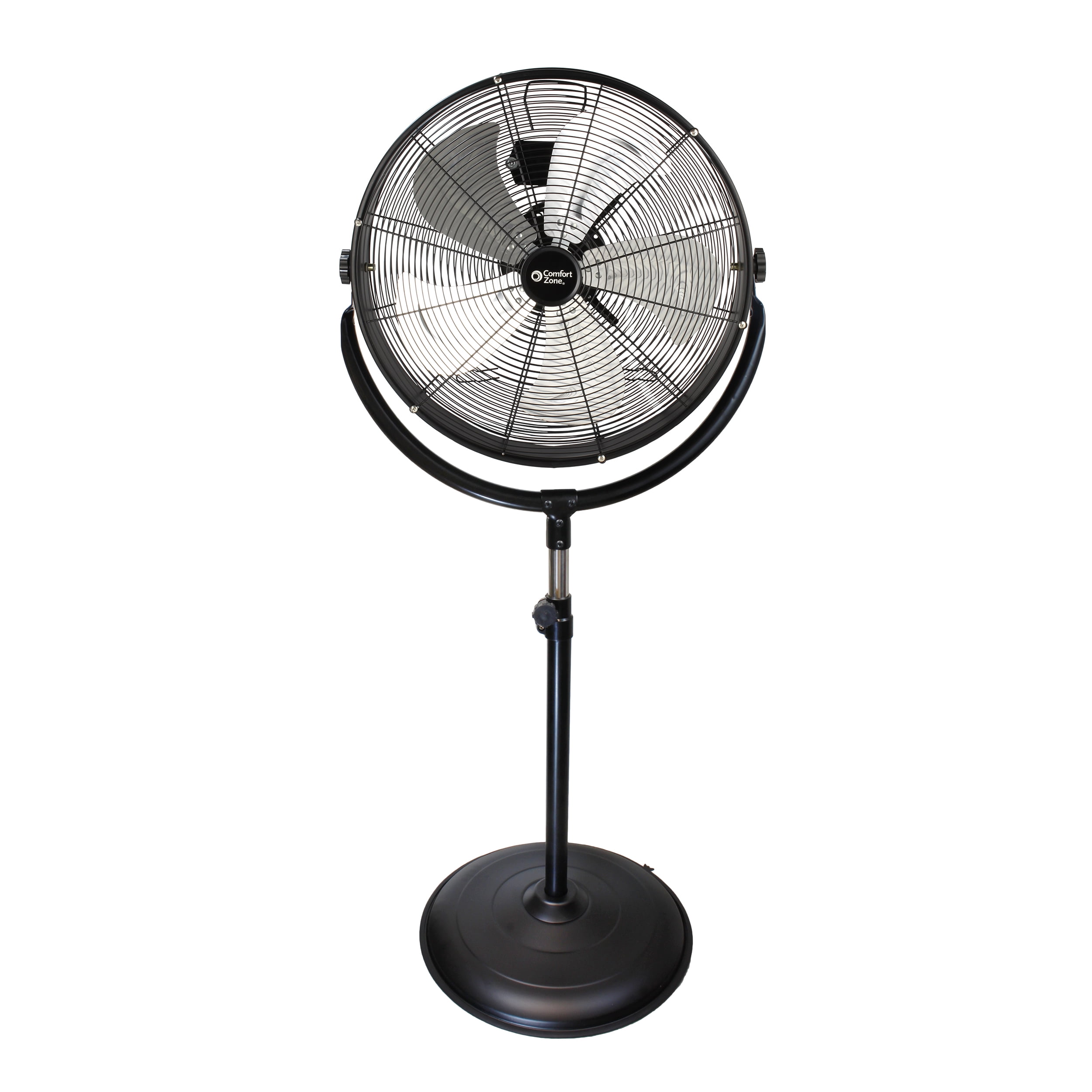 48" Adjustable 3-Speed Double Blade Pedestal Electric Stand Fan Cooling Black 