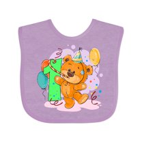 Inktastic 1st Birthday Teddy Bear Boys or Girls Baby Bib