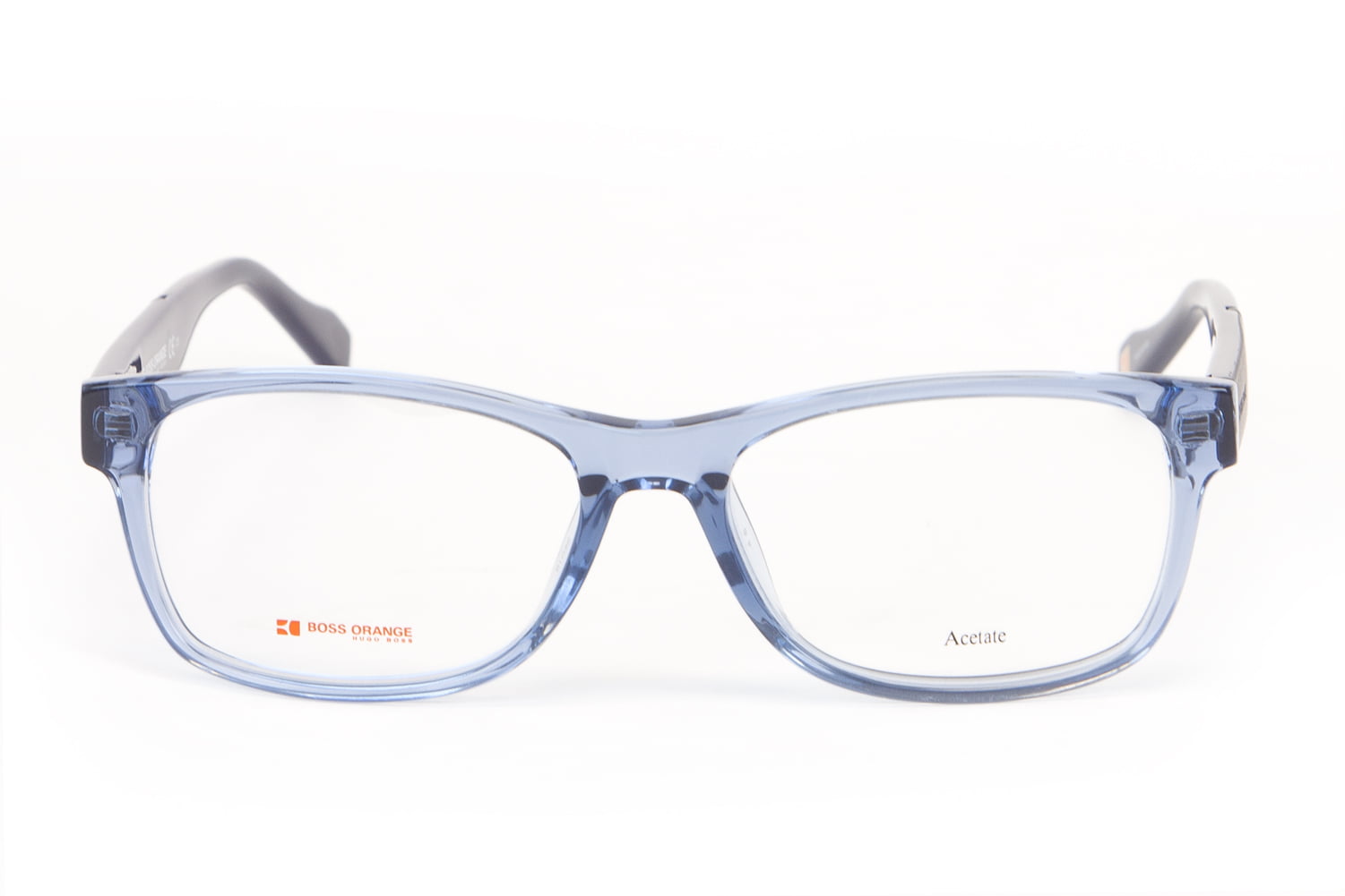 fløjte beskæftigelse Løsne Boss Orange Square Eyeglass Frames 52mm Transparent Blue - Walmart.com