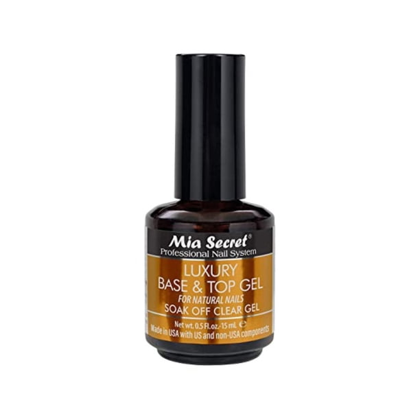 Esmalte de uñas en gel Mia Secret Luxury Base y Top Coat, 15 ml