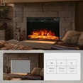 thumbnail image 5 of WAMPAT 26" Electric Fireplace, in-Wall Recessed with Heater, Linear Wall Fireplace with Thermostat, Adjustable Flame Color and Brightness, Remote Control with Timer, 1400W, 5 of 8