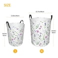 thumbnail image 3 of Goofa Watercolor Wildflower Printed Circular Hamper,Laundry Basket with Handles,Storage Baskets Foldable,Large Capacity Laundry Hamper-, 3 of 6