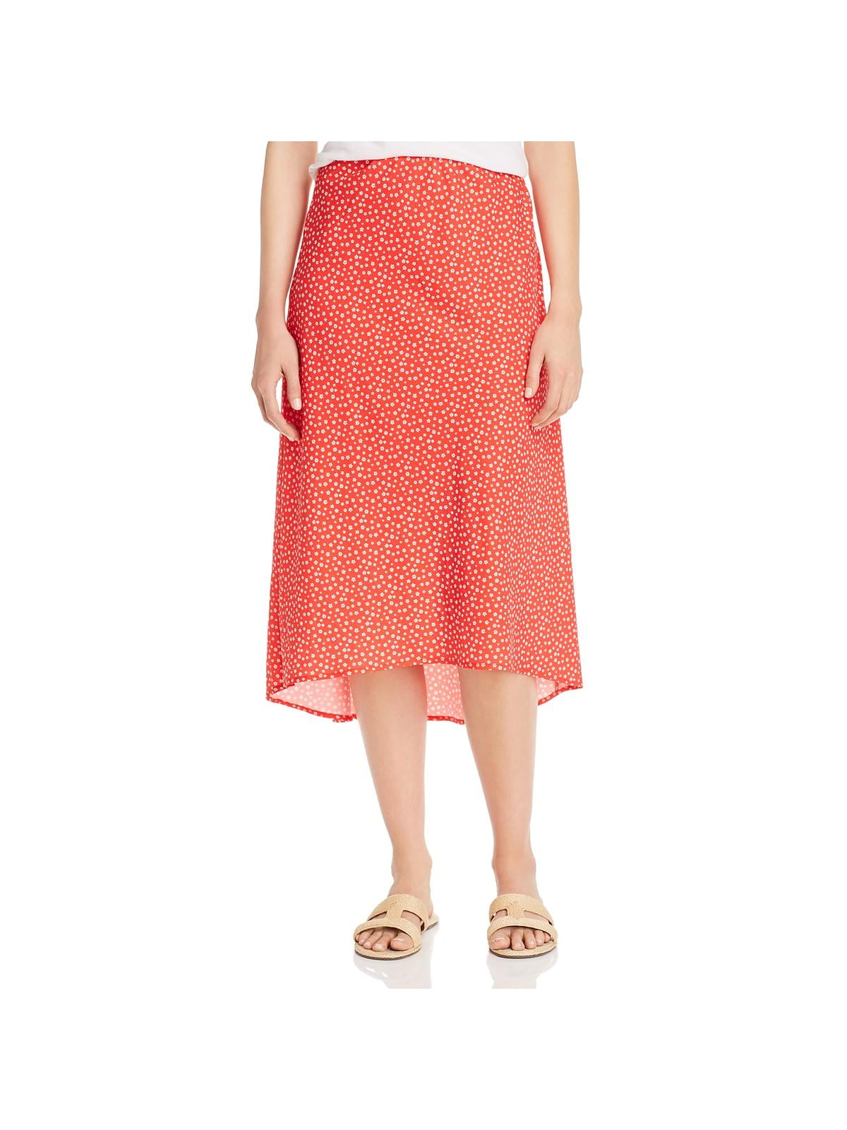 floral skirt red