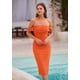thumbnail image 2 of Vestido PRETTYGARDEN Verano 2025 XL con Hombros Descubiertos y Fruncido, 2 of 8