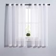 thumbnail image 1 of ZMLEVE Rideaux Transparents pour Fenêtre - Rideaux à Illets Légers et Respirants (Lot de 2, 54 Pouces de Large x 63 Pouces de Long, Blanc), 1 of 7
