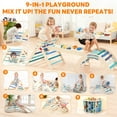 thumbnail image 4 of CONCETTA Pikler Triangle Set, 9-in-1 Foldable Montessori Toddler Climbing Toys Indoor with Arch, Ramp and Ladder, Jungle Gym, Blue, 4 of 7