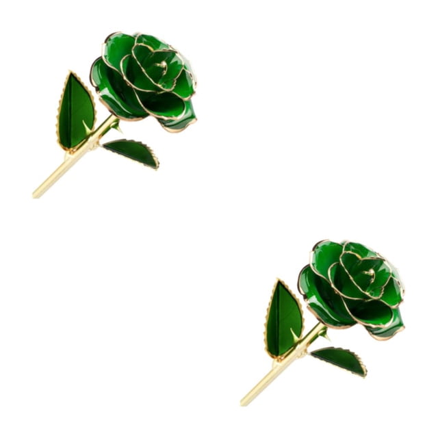 Ounissouiy Rosas artísticas y duraderas chapadas en oro con exquisita artesanía plantas artificiales pintura flores Type7 NO7
