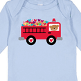 thumbnail image 4 of Inktastic Valentine Fire Truck Heart Bear Boys or Girls Long Sleeve Baby Bodysuit, 4 of 5