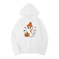 thumbnail image 4 of Zylarhe Halloween Sweatshirts for Kids Child Toddler Boys Girls Halloween Letter Print Warm Hoodie Pullover Kids White 12-18 Months, 4 of 4