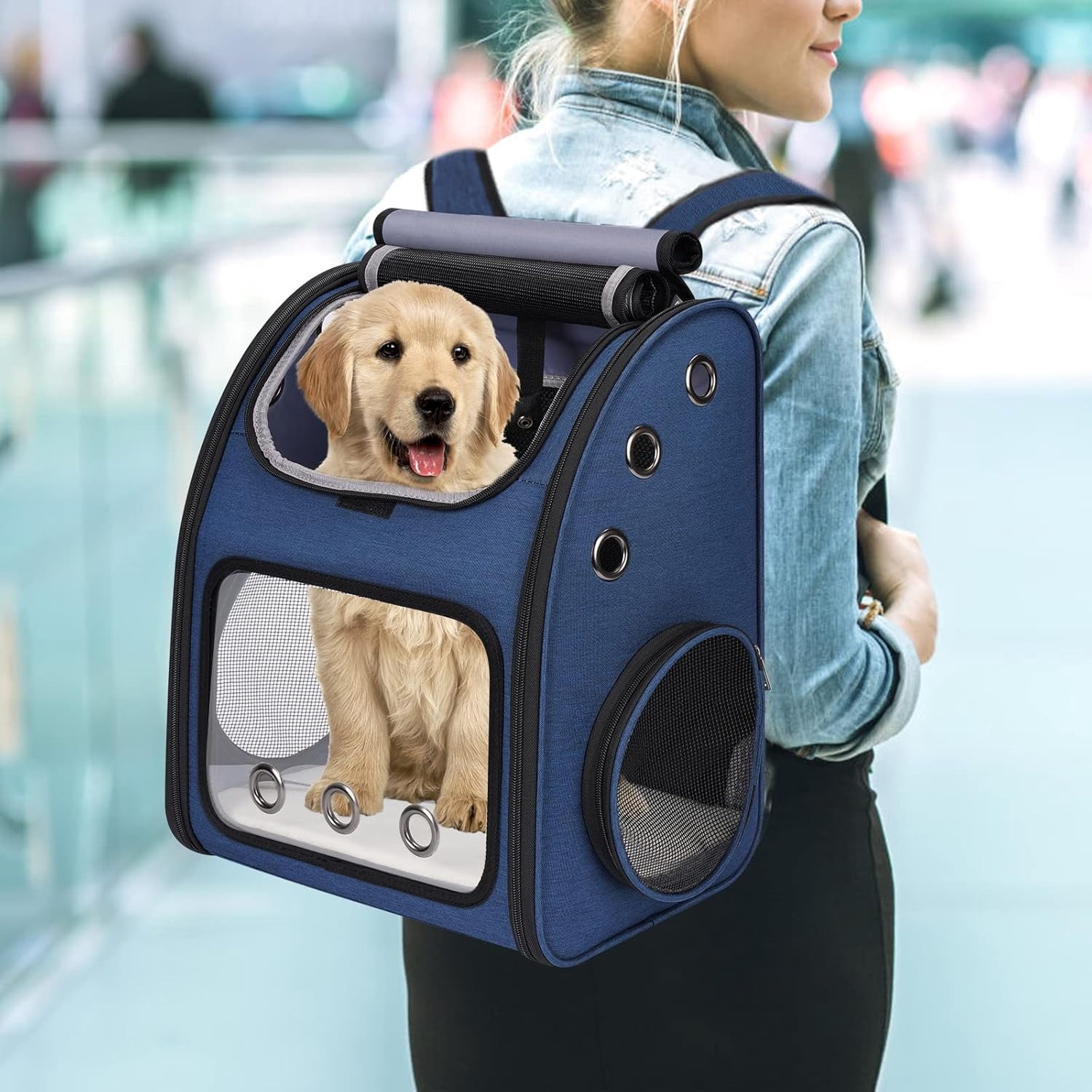 Expandable Pet Carrier Backpack for Cats, Dogs and Small Animals, Portable Pet Travel Carrier
