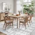 thumbnail image 3 of SIXHOME 8'x10' Area Rugs for Living Room Washable Rugs Boho Geometric Living Room Rug Moroccan Neutral Carpet Non Slip Soft Distressed Rugs for Bedroom Dining Room Office Modern Home Decor Gray, 3 of 7