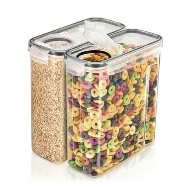 Sorbus Cereal Dispenser, Clear Plastic Food Storage Containers with Airtight Seal Lid, 17 Cups