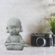 thumbnail image 5 of Bonita estatua de Buda monje, esculturas, té, mascotas, artesanías, zen, coleccionable, Feng Shui, bebé Tocar el piano, 5 of 9