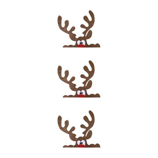 Redempat DIY Home Decorating Made Easy Christmas Window Sticker For Festive Décor Cute Window Stickers Big elk antlers 3Set
