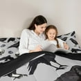 thumbnail image 5 of Manfei Gothic Skull 2pcs Bedding Comforter Set,Black Crow Twin Comforter Sets,Happy Halloween Breathable Bedding Set,Ultra Soft Gothic Room Decor,Reversible, 5 of 8