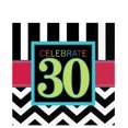 thumbnail image 1 of Amscan Célébrer Chevron 30e Anniversaire Serviettes (Lot de 16), 1 of 1