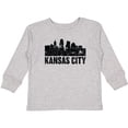 thumbnail image 3 of Inktastic Kansas City Skyline Grunge Boys or Girls Long Sleeve Toddler T-Shirt, 3 of 5