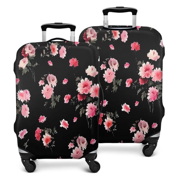 Pioneer Flower Floral Print Pattern Luggage Cover Fashion Suitcase Cover Baggage Covers Fit 25-28 Inch Luggage (Go Travel)