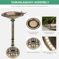 thumbnail image 2 of 31" Tall Garden Bird Bath, 2 in 1 Weather-Resistant Outdoor Birdbath with Flower Planter Base, 2 of 7