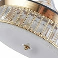 thumbnail image 6 of LUOLAX 36 Inch Rose Gold Modern Crystal Fan Light, Three Tone Lighting Bedroom Ceiling Fan Light, Dining Room Living Room Chandelier Ceiling Fan (Gold), 6 of 7