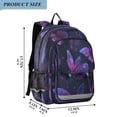 thumbnail image 2 of Backpack 12.9 *5.1 * 17.7 Inches Outing Backpack, Shopping Backpack, Travel Backpack Magical Glowing Purple Butterfly, 2 of 7