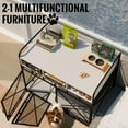 thumbnail image 5 of OFIKA Dog Crate Furniture for Large-Dogs, Wooden Dog Cage Table with Drawers, Heavy Duty Dog Kennel Pet Crate Indoor Use, 5 of 7