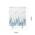 thumbnail image 3 of VOTRUDI Polyester Shower Curtain with 12 Metal Grommets, Blue Botanical Waterproof Design, 71x71in, 3 of 8
