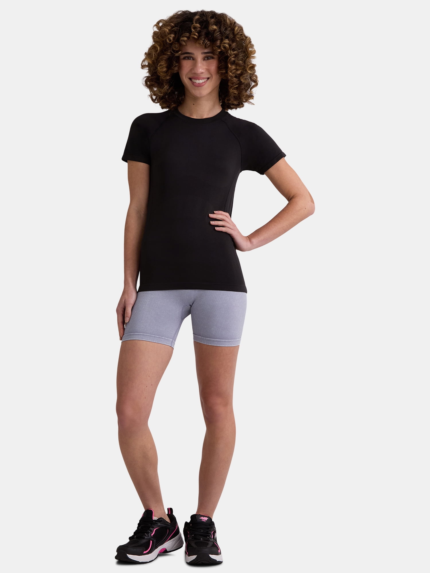 Avia Women’s Seamless Active Tee with Short Sleeves, Sizes XS-XXXL