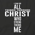 thumbnail image 2 of Things Through Christ T-Shirt | Religious Christian Black Tee Gift, 2 of 5
