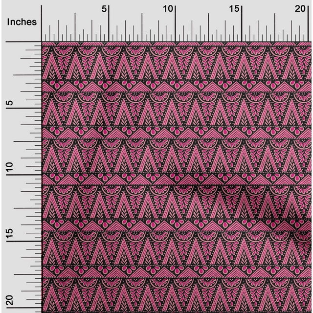 oneOone Viscose Jersey Fabric Geometric & Floral Block Print Fabric By The Yard 60 Inch Wide