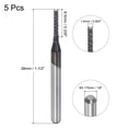 thumbnail image 2 of Uxcell 1/8" Shank 1.6mm x 8.5mm Diamond Film Coated Carbide End Mill CNC Router Bits 5 Pack, 2 of 6