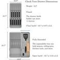 thumbnail image 2 of Expandable Drawer Knife Insert Organizer - Plastic Knife Storage Tray for Kitchen Drawers, Adjustable to Fit 11 Knives, BPA-Free, Ventilated, Space-Saving, Easy to Clean, 2 of 3
