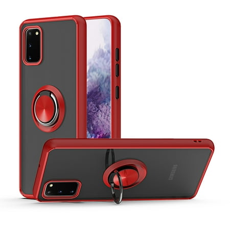 LG Harmony 4/Premier Pro Plus/K41/K400 Phone Case, Slim Strong Protective Kickstand Multi-Function Phone Case Red