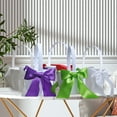 thumbnail image 4 of Injueey Cesta de flores con lazo de diseño Simple de 2 piezas, cestas para portador de anillo de compromiso de boda, adorno de florista de Decoración del hogar Blanco natural, 4 of 6