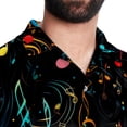 thumbnail image 5 of Note Men's Button Down Hawaiian Print Short Sleeve Casual Summer Beach Shirts, 5 of 6