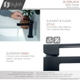 thumbnail image 3 of Stylish Single-Handle Matte Black Bathroom Faucet Height 6½" B-112N, 3 of 8