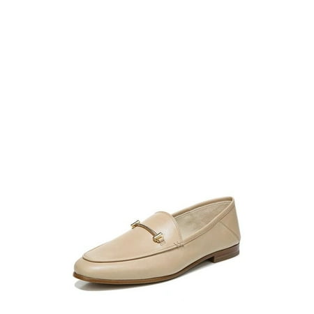 

Sam Edelman Lior Beige Almond Toe Slip On Stacked Heel Classic Fashion Loafers (Beige 11)