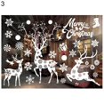 thumbnail image 1 of 2 unids/set exquisita pegatina de pared de mano de obra extraíble Pvc blanco copo de nieve Reno Diy pegatina de ventana para Navidad, 1 of 5